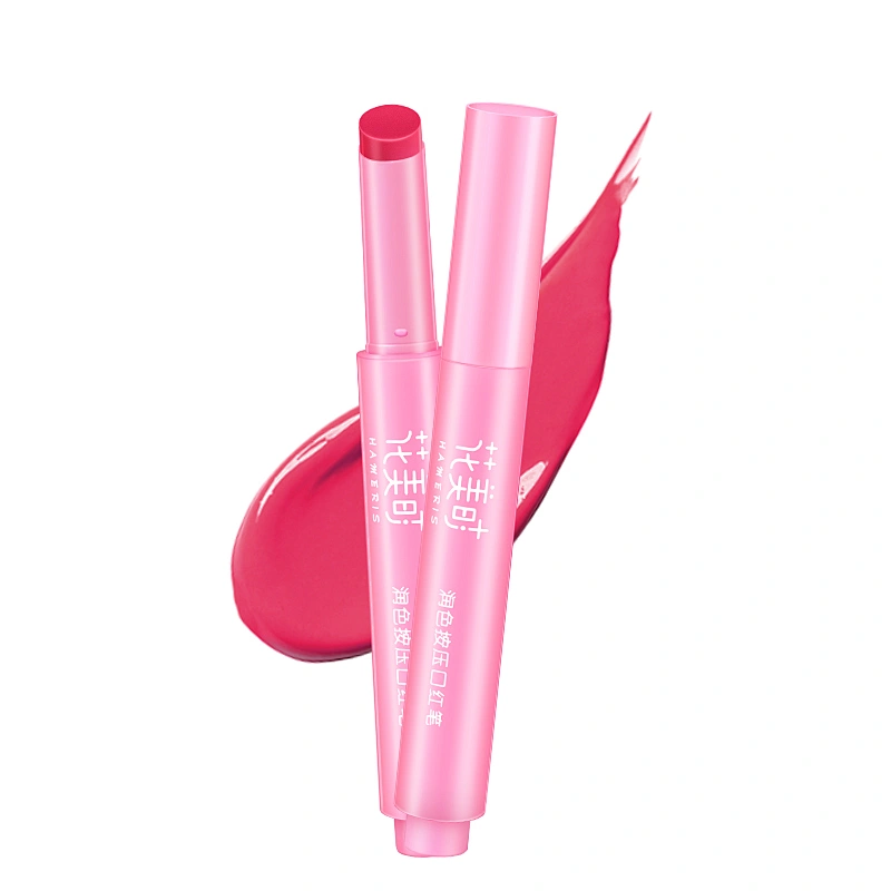 Custom make your own logo matte velvet moisturizing nourish press type lip stick pencil form automatic lipstick