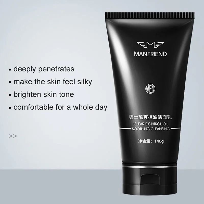 High Quality Best Customized Men Black Wholesale Refresh Face Wash Facial Cleanser For Men