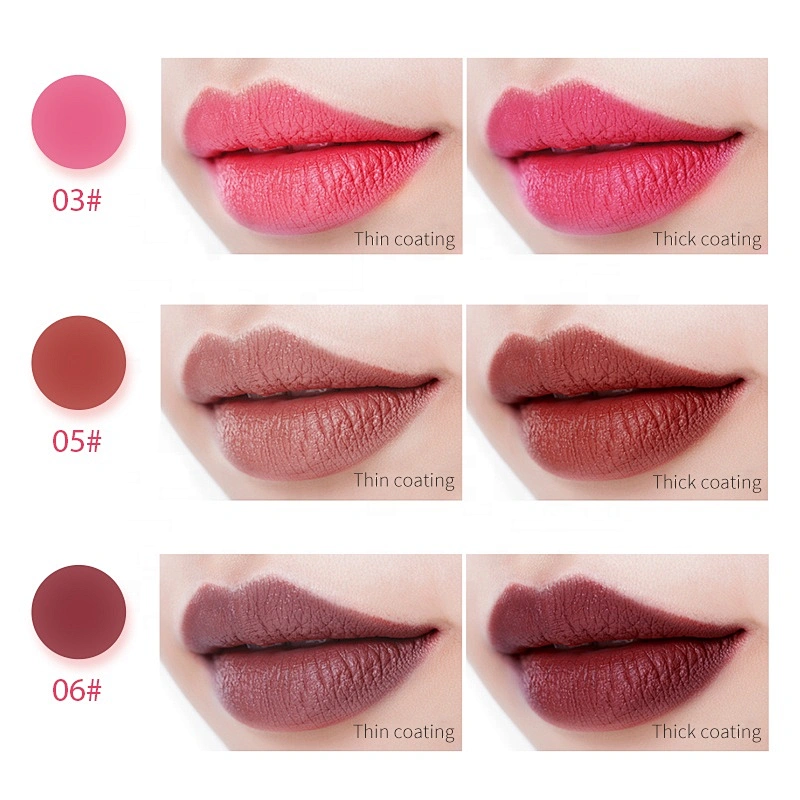 Custom make your own logo matte velvet moisturizing nourish press type lip stick pencil form automatic lipstick