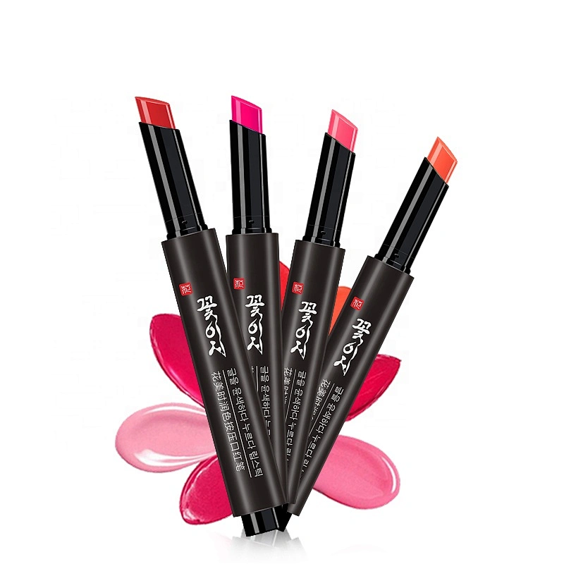 Custom make your own logo matte velvet moisturizing nourish press type lip stick pencil form automatic lipstick
