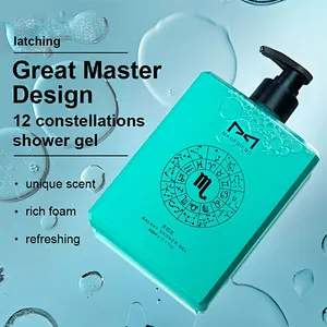 OEM Private Label Custom Mens Designer 12 Constellations Bath Wholesale Bulk Body Wash Shower Gel