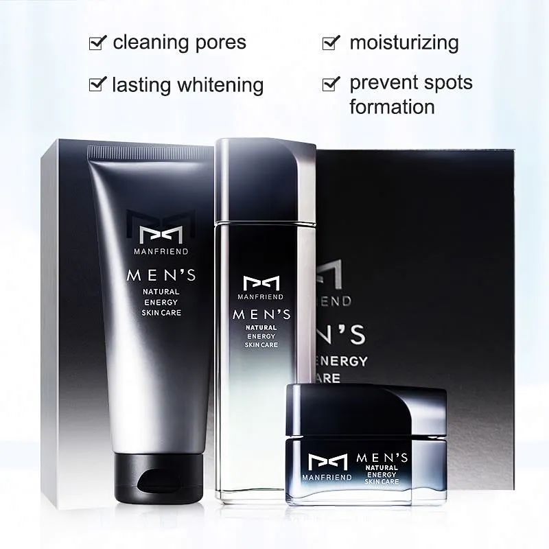 Latest Luxury Mens Face Beauty Cosmetic Rejuvenating Whitening Private Label Skincare Set