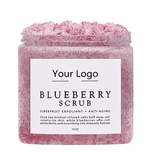 Pure Natural Pink Clay  Glowing Skin Dead Sea Salt Body Scrub Nursing Scrubs Private label