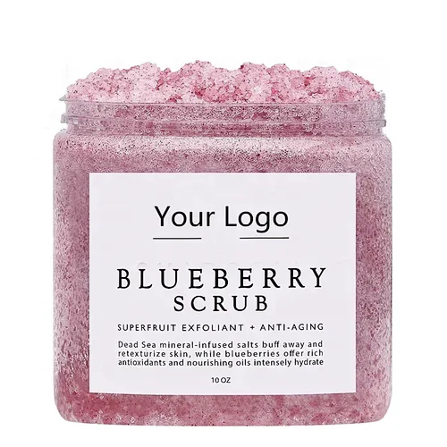 Pure Natural Pink Clay  Glowing Skin Dead Sea Salt Body Scrub Nursing Scrubs Private label
