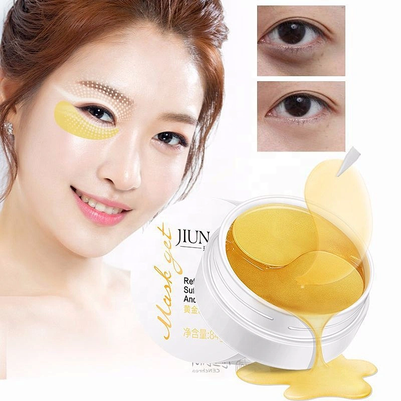 high quality custom remove eye bag under eye dark circle 24k gold collagen eye mask