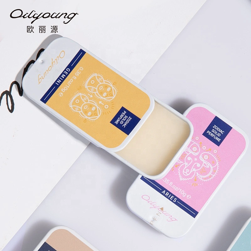 Wholesale 12 Constellation Fragrance Long Lasting body solid Perfume Balm