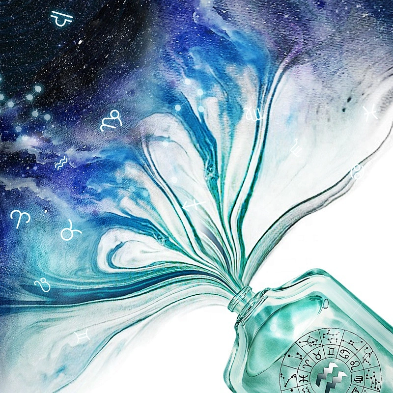 Manufacturer Wholesale Designer Firmament Star Galaxy  Qiucksand Gold 12 Constellation Mens Perfume