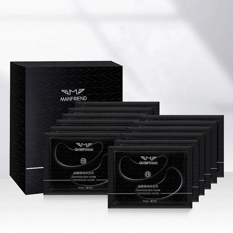 Private Label Wholesale Dark Circles Remover Collagen Under Eye Pad Mask Gel Adhesive Eye Patch For Men