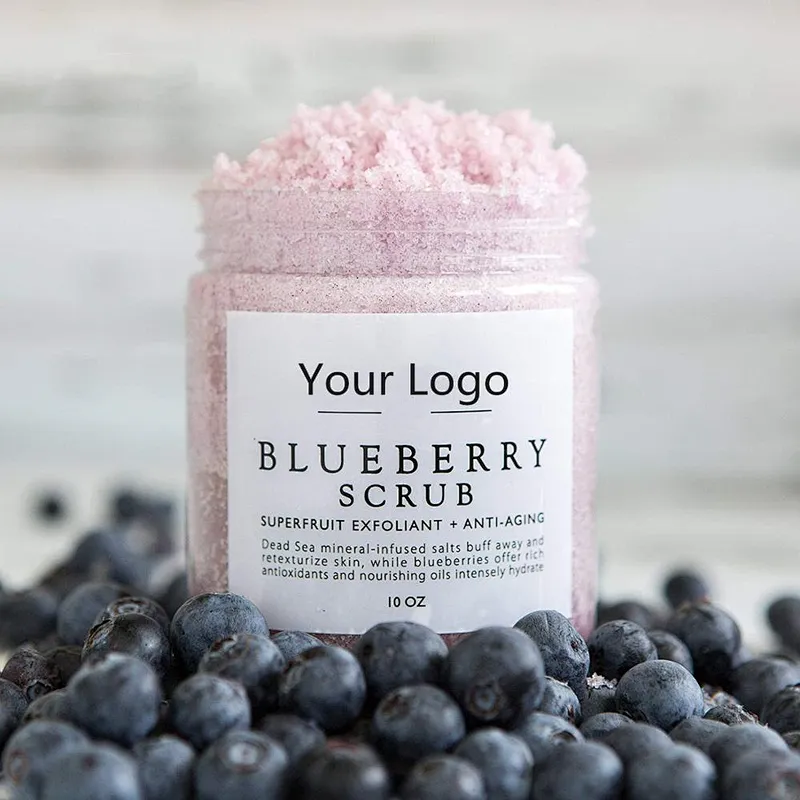Pure Natural Pink Clay  Glowing Skin Dead Sea Salt Body Scrub Nursing Scrubs Private label