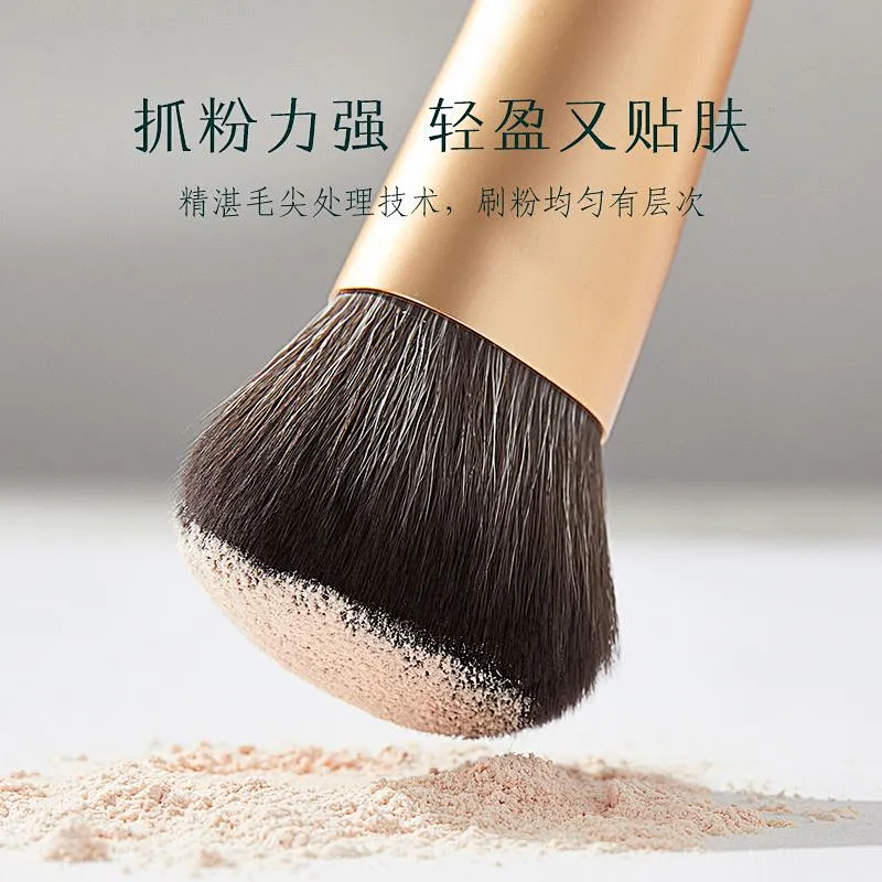 Wholesale Professional Private Label Vegan 5pcs Green Brushes Beauty Cosmetics Tools Makeup Brush Set With Leather Bag