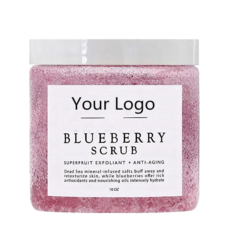 Pure Natural Pink Clay  Glowing Skin Dead Sea Salt Body Scrub Nursing Scrubs Private label