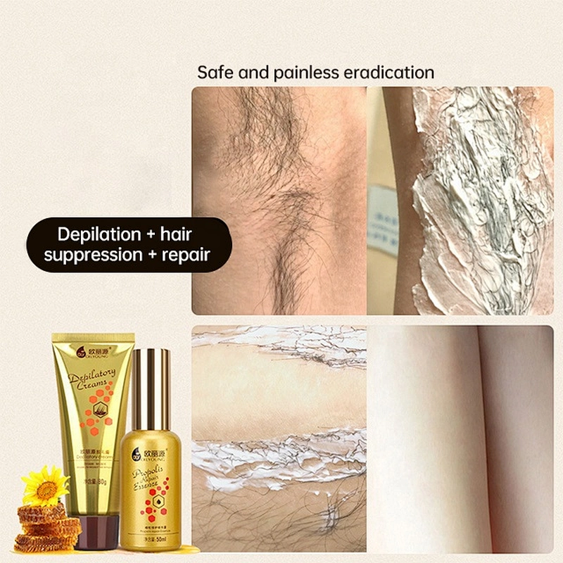 Natural organic honey hair removal cream +repair essence permanent depilatory cream
