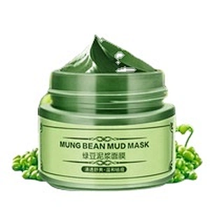 Best Private Label Beauty Skincare Anti Acne Green Mung Bean Face Mud Mask Clay Mask