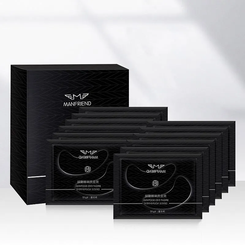 Manufacturers Hot Wholesale Men Black Custom Gold Under Eye Patch Collagen Eye Mask