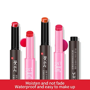 Custom make your own logo matte velvet moisturizing nourish press type lip stick pencil form automatic lipstick