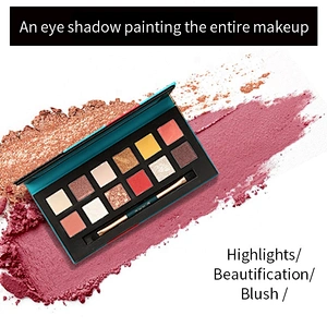 high pigment best 12 colors shining eyeshadow palette custom your own logo big eye shadow palette