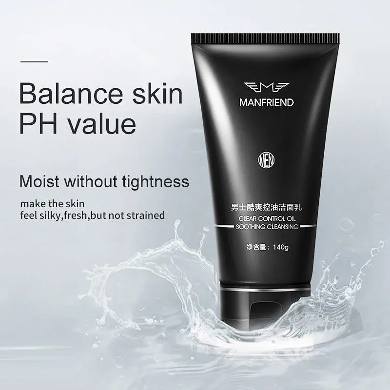High Quality Best Customized Men Black Wholesale Refresh Face Wash Facial Cleanser For Men
