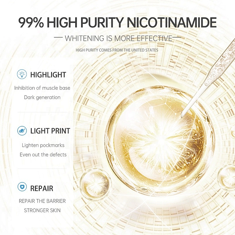 Private Label Skin Care Beauty Anti Wrinkle Anti Aging Face Whitening Skin Serum Vitamin C with Hyaluronic Acid  Serum
