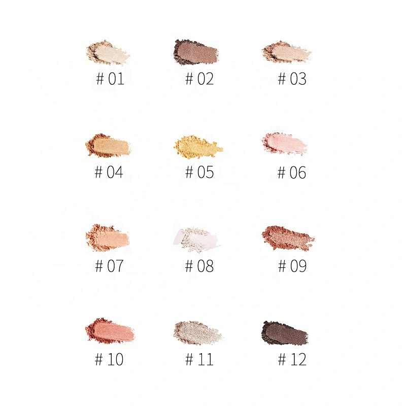 private label cheap high pigment 12 colors eyeshadow palette Long Lasting eye shadow