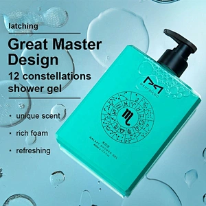 Private Label Custom Mens 12 Constellations Bath Wholesale Bulk Body Wash Shower Gel