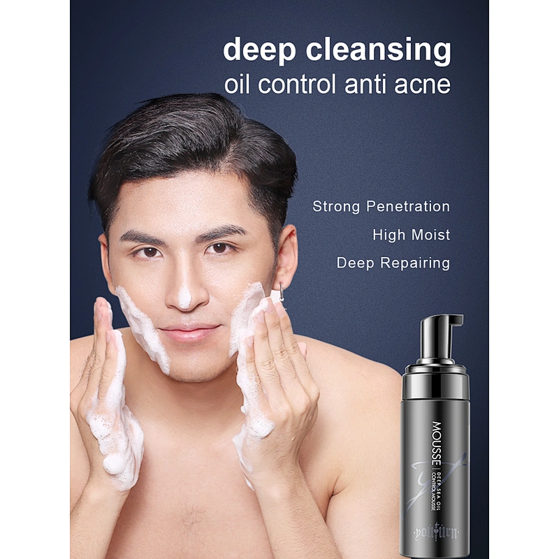 Men OEM ODM Private Label Foaming Face Wash Facial Foam Cleanser