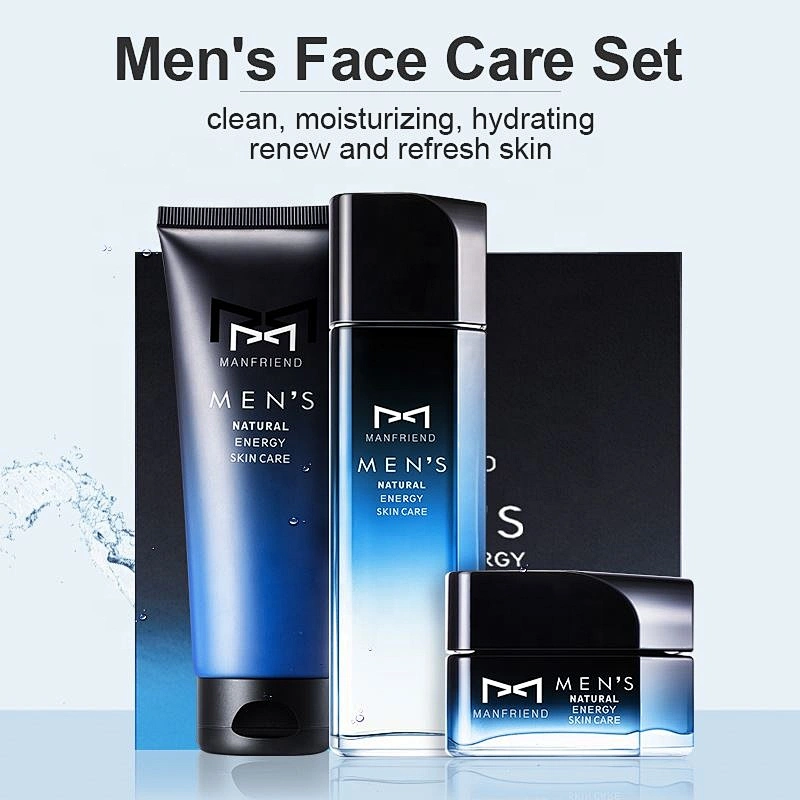 Custom OEM Face Cleanser Moisturizing Hydrating Essence Toner Cream Private Label Skin Care Set For Men