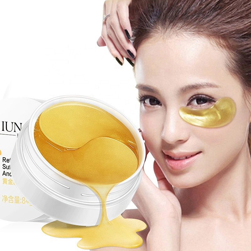 high quality custom remove eye bag under eye dark circle 24k gold collagen eye mask