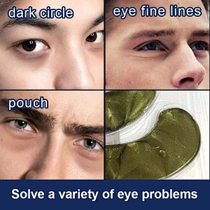 Manufacturers Hot Wholesale Men Black Custom Gold Under Eye Patch Collagen Eye Mask