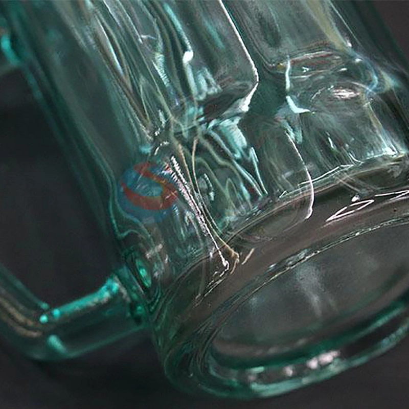 High Quality Wholesale Transparent Blackish Green Ice Cream Juice Beer Mug Glass Tea Tumbler Cups