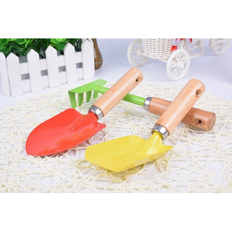 Russia Market  colorful safe kid mini toys garden beach sand scoop kids trowel shovel tool set with wooden handle