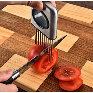Union Source Onion Holder Vegetable Lemon Slicer Cutter Onion Meat Needle Onion Fork