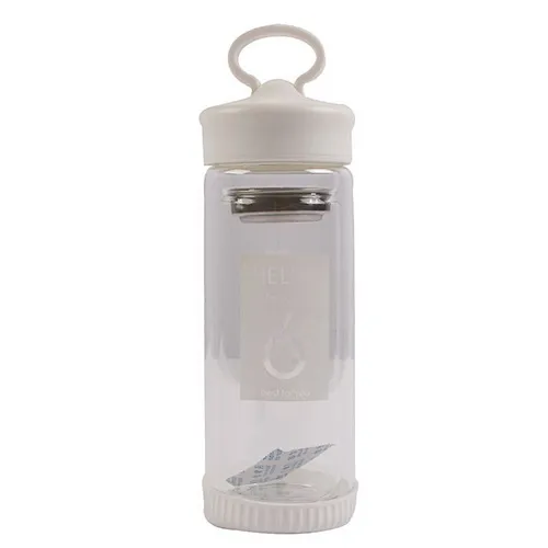 Household 300ml best selling portable clear glass tea mug with strainer