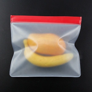 Square flat type PEVA leakproof reusable freezer compressed folding food storage bags for kitchen
