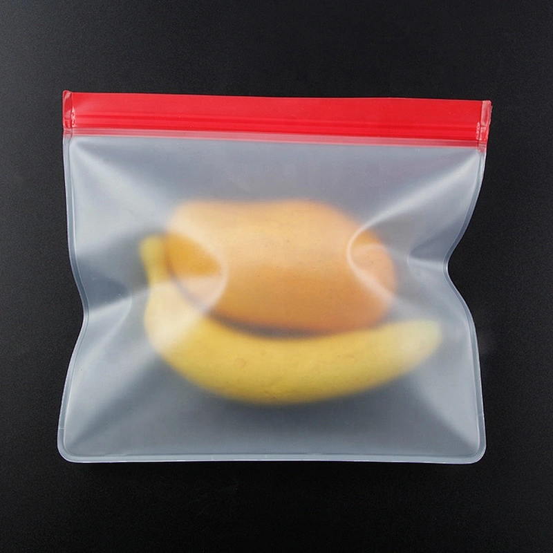 Square flat type PEVA leakproof reusable freezer compressed folding food storage bags for kitchen