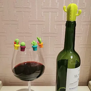 Union Source Fashionable Min colorful party silicone wine glass marker