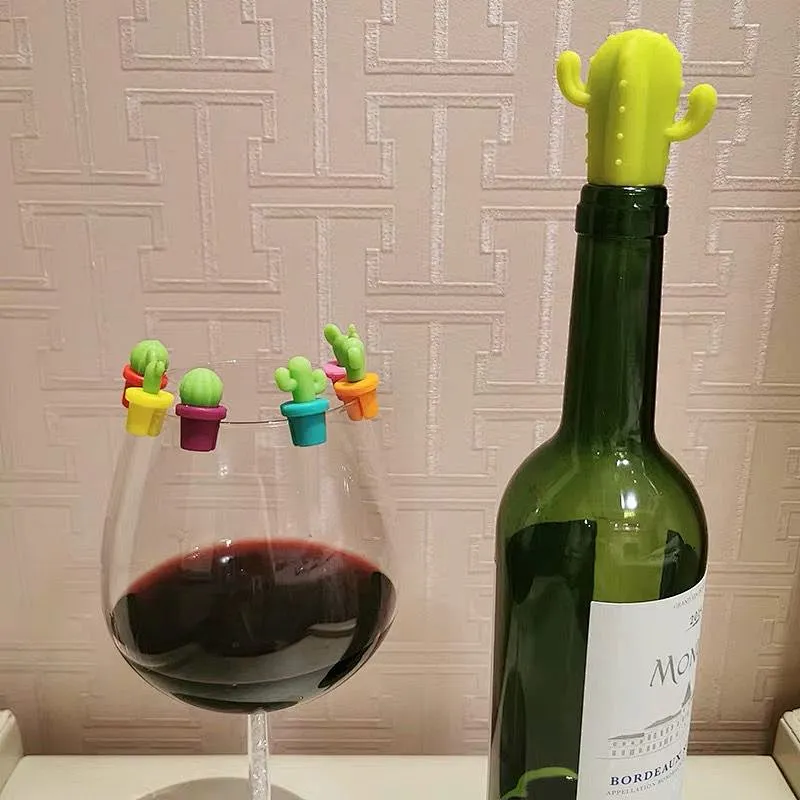 Union Source Fashionable Min colorful party silicone wine glass marker