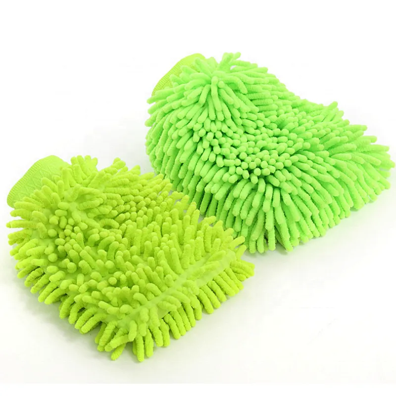 Union Source Custom Multi-functional Chenille Microfiber  Car Wash Cleaning Dusting Glove Washing