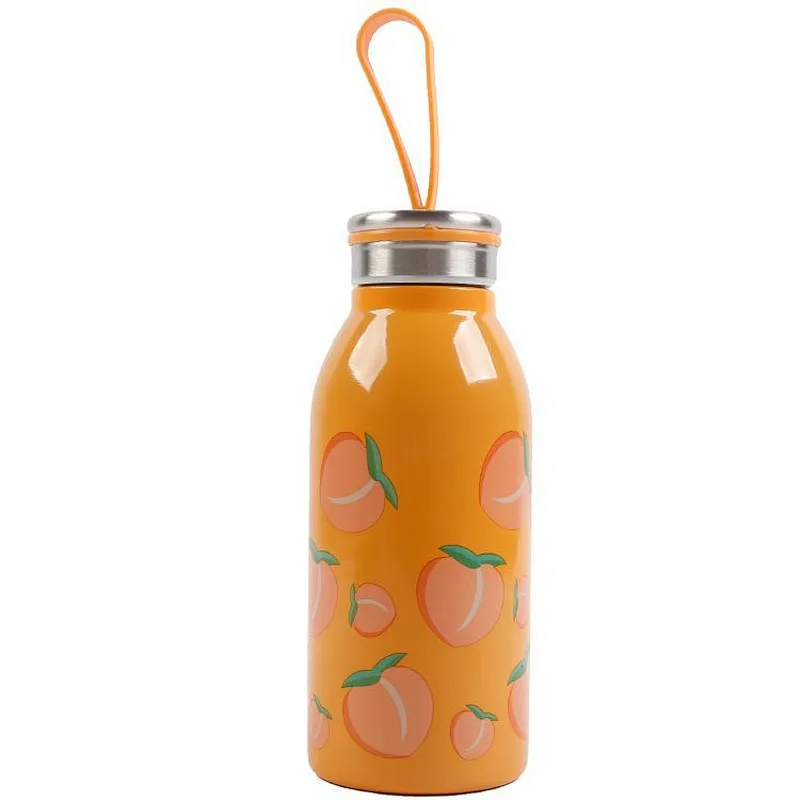 New design Classic 350ml home honey travel drinking juice office stainless steel water bottle with handle