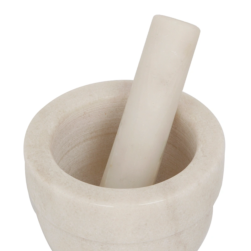 Union Source wholesale household food grade garlic device pounder natural marble mortar and pestle set