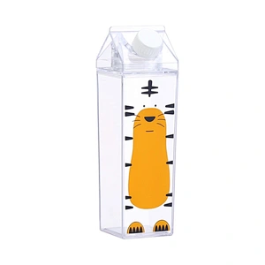 Union Source high quality wholesale new design 500ML BPA Free Square shape milk juice box bottle plastic