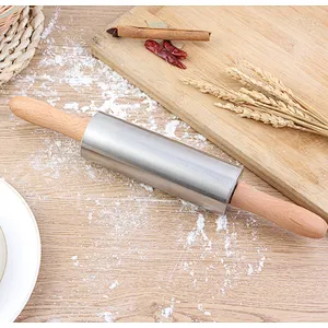 Union Source Eco-friendly Kitchen Utensil Stainless Steel Rolling Pin For Baking