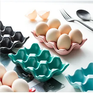 Union Source Houseware Packaging Ceramics Egg Tray Mould/Colorful 6 Holes Egg Tray