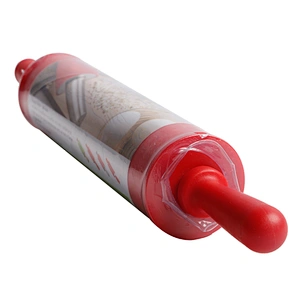 custom rotatable reusable baking tool bakeware christmas PP silicon rolling pin for home