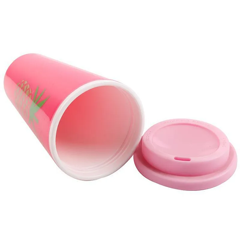 Union Source Customized printed logo wholesale outdoor travel 16oz take away plastic reusable coffee cup mug with lid