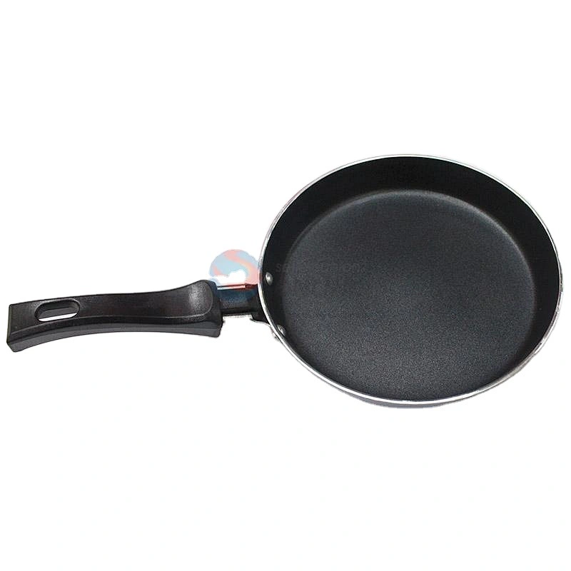 18Cm Popular Italianism Wine Red Coating Aluminum Wok Fry Cooking Pan With Alveolate Bottom