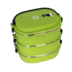 Fashion Cheap 3 Layer Heat Insulation Microwave Food Container Insulated Lunch Box Thermal For Student Adult