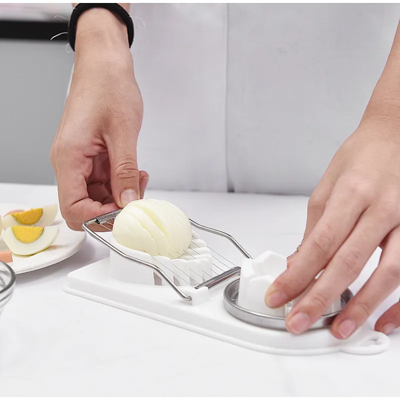 Unionsource Multifunction Kitchen Cutter Tool 2 in 1 Stainless Steel Wires Egg Slicer Or Cutter
