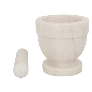 Union Source wholesale household food grade garlic device pounder natural marble mortar and pestle set