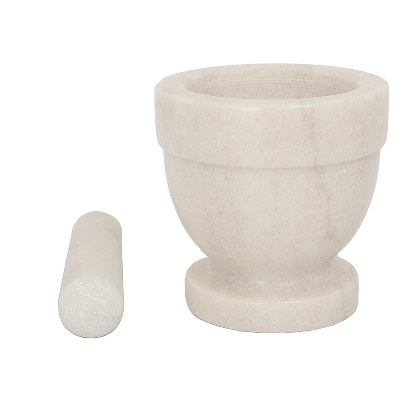 Union Source wholesale household food grade garlic device pounder natural marble mortar and pestle set