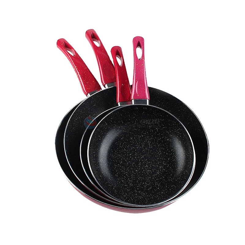 Hot Sale Cheap Promotional Fashion Cookware Aluminum Non-Stick Woks Egg Frying Sets Cooking Pan